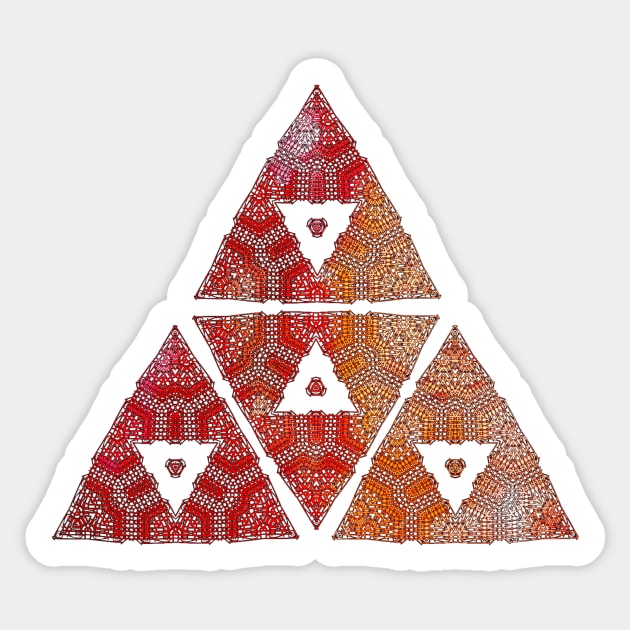 Red triangle gradient Sticker by Geomhectic